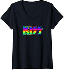 KISS - Crazy Night Logo Women's  V-Neck T-Shirt : Affiliate Product | CFF Radio