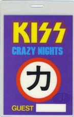 KISS 1987-88 Crazy Nights Laminated Backstage Pass GST : Affiliate Product | CFF Radio